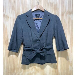 T. Milano blazer office syren business casual preppy lightweight gray women 6p
